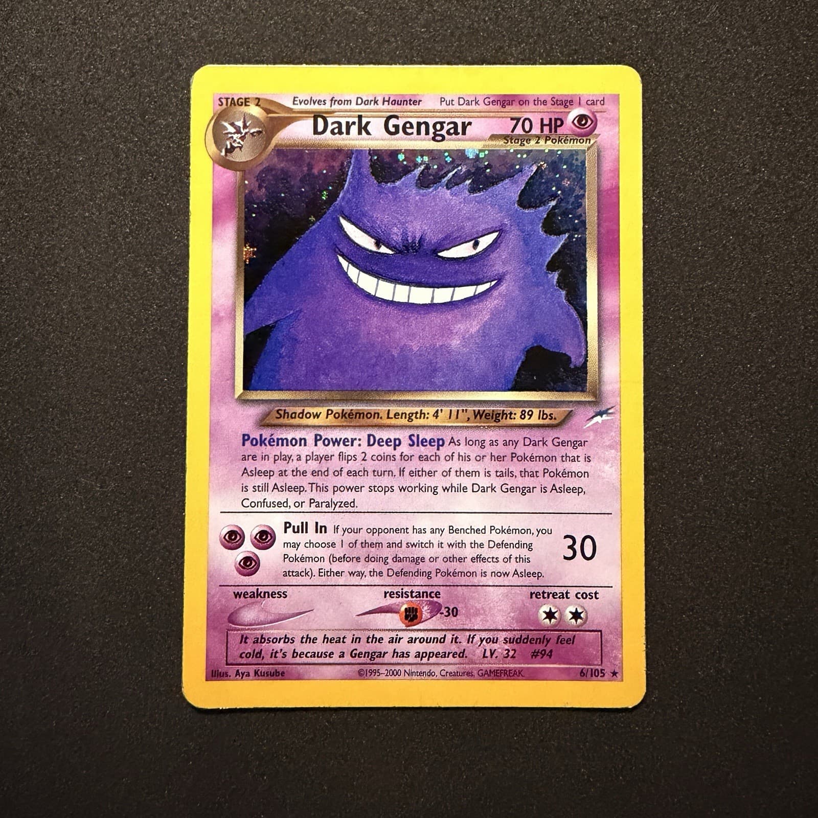 Dark Gengar Neo Destiny 6/105 Holo Rare English 2000 Unlimited MP