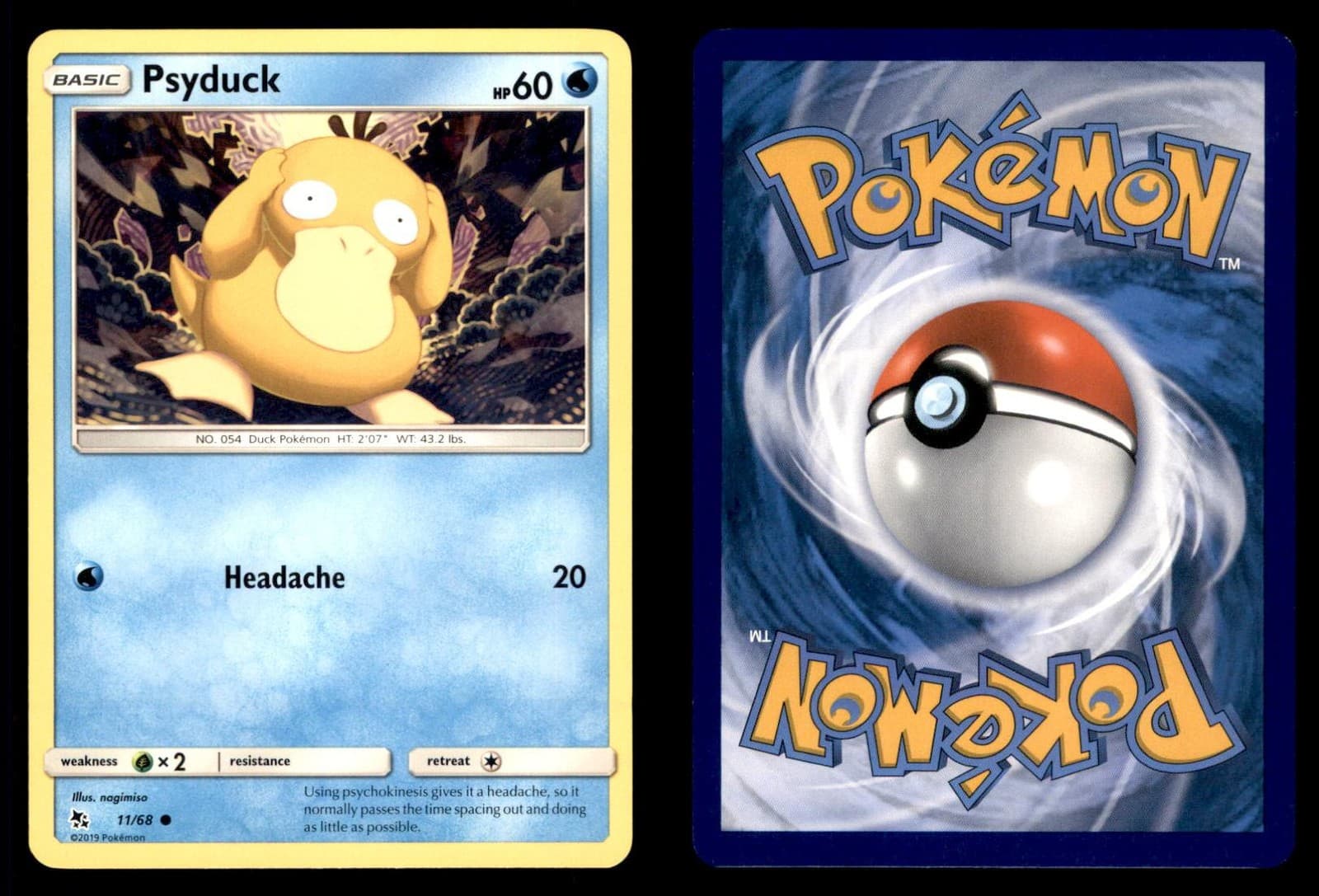 Pokemon Hidden Fates Psyduck 11/68 2019 Common
