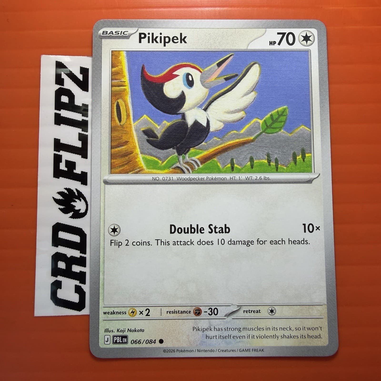 Pokemon Pitch Black Pikipek 66/84 common NM
