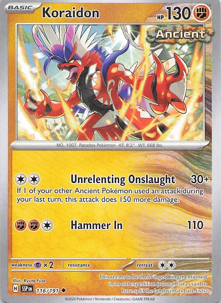 Pokemon Card - Koraidon - (116/191 - Surging Sparks)