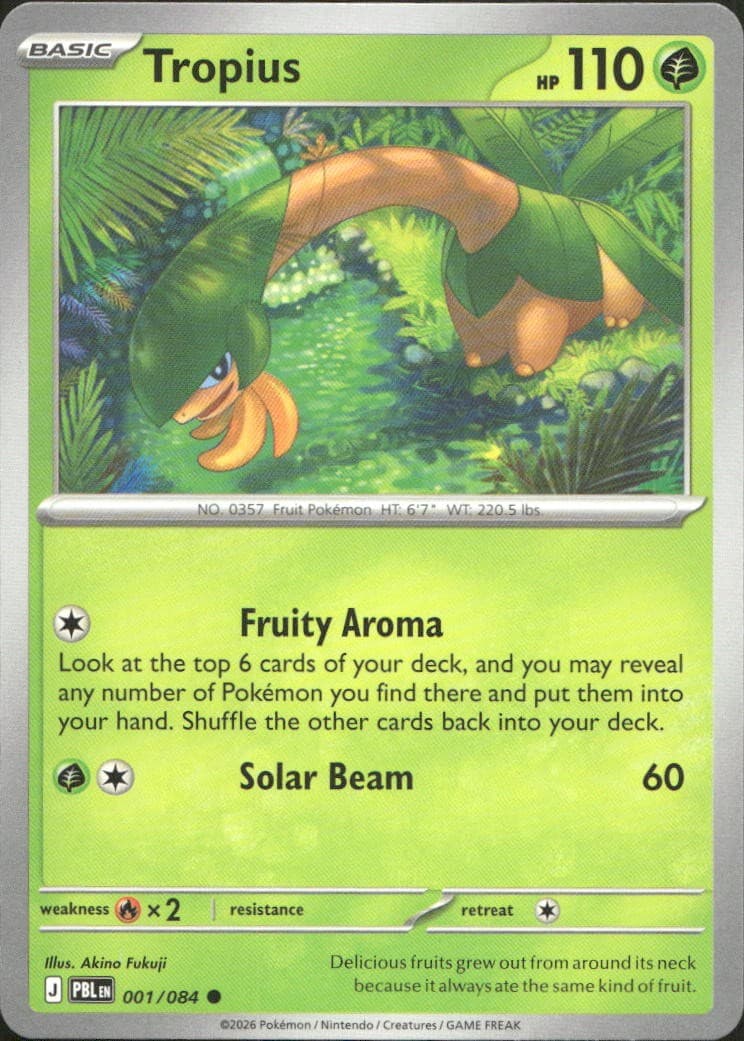 Tropius 1 ME05 Pitch Black C NM Pokémon — English