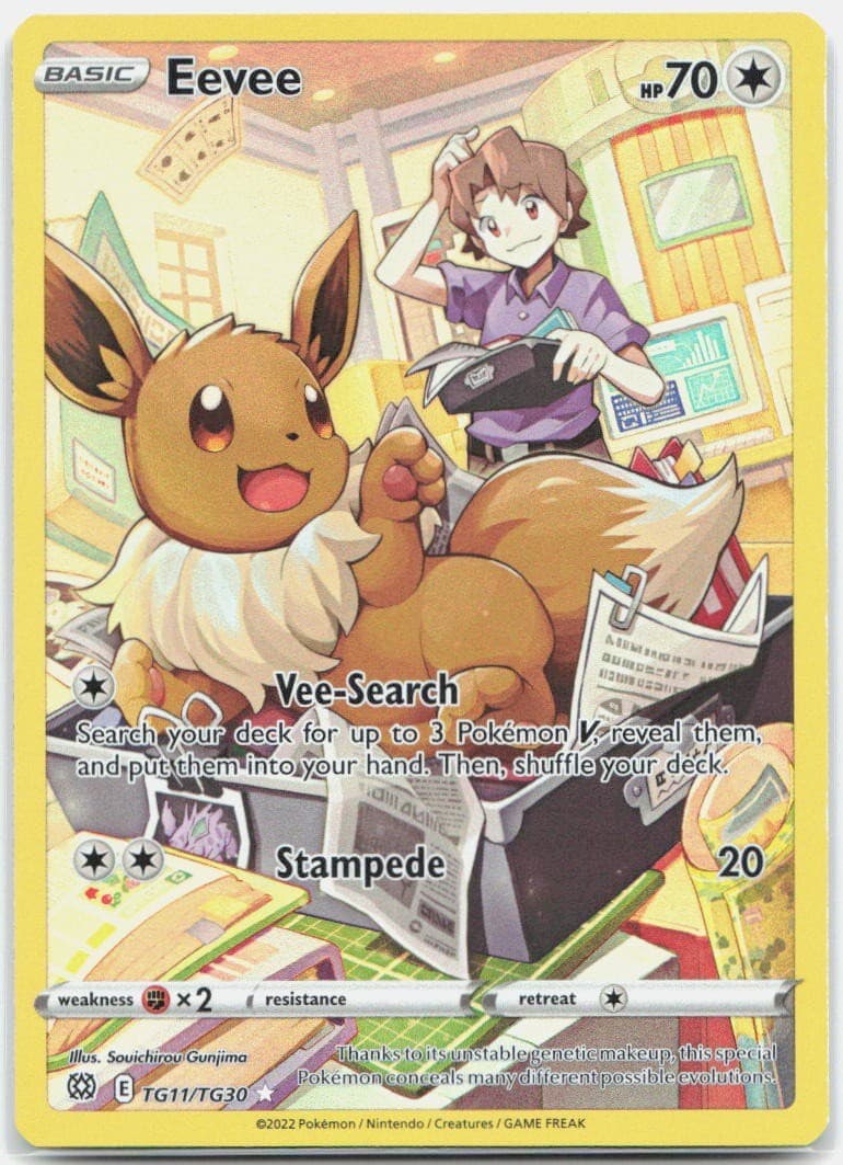 Pokemon Eevee TG11/TG30 NM Holo TG Brilliant Stars Trainer Gallery