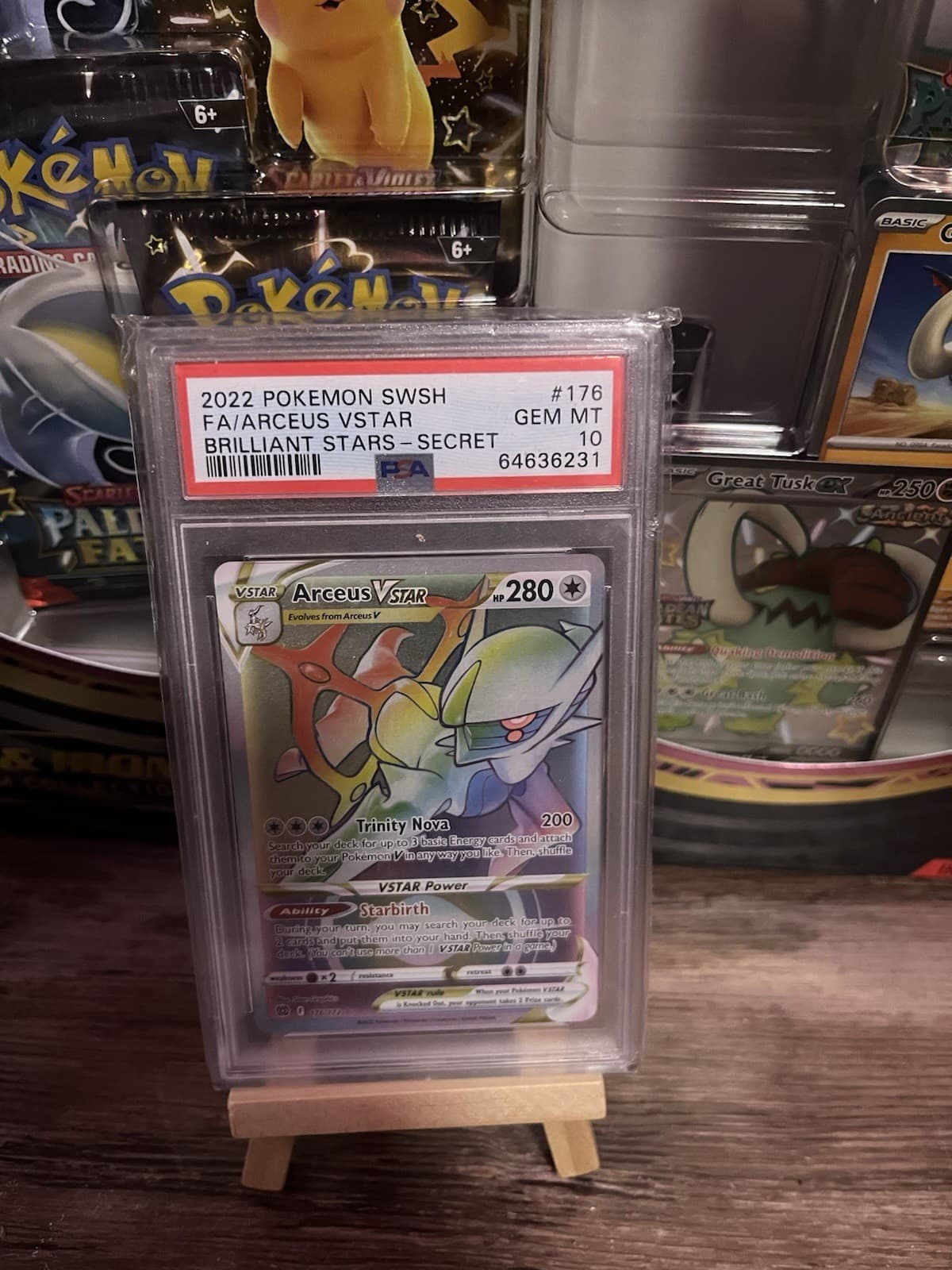 Pokémon Arceus VSTAR Secret Rare Holo Swsh09 Brilliant Stars PSA 10 176/172 2022