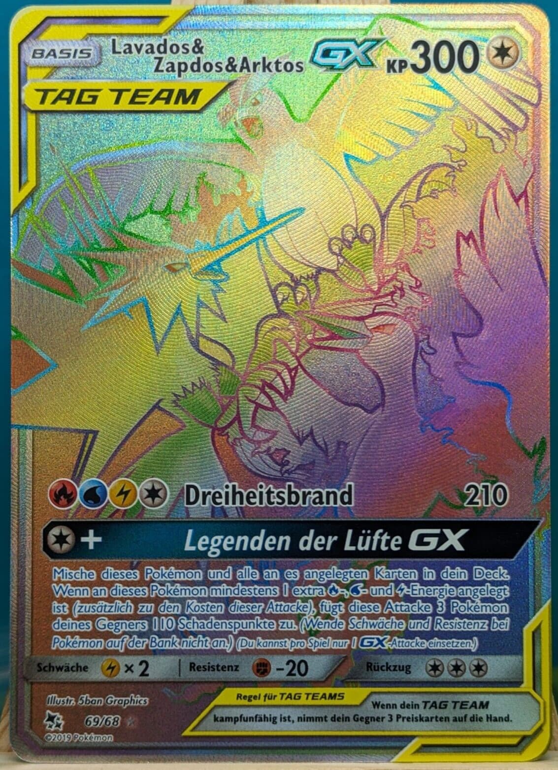 POKEMON - Verborgenes Schicksal - Lavados & Zapdos & Arktos GX - 69/68 - deutsch