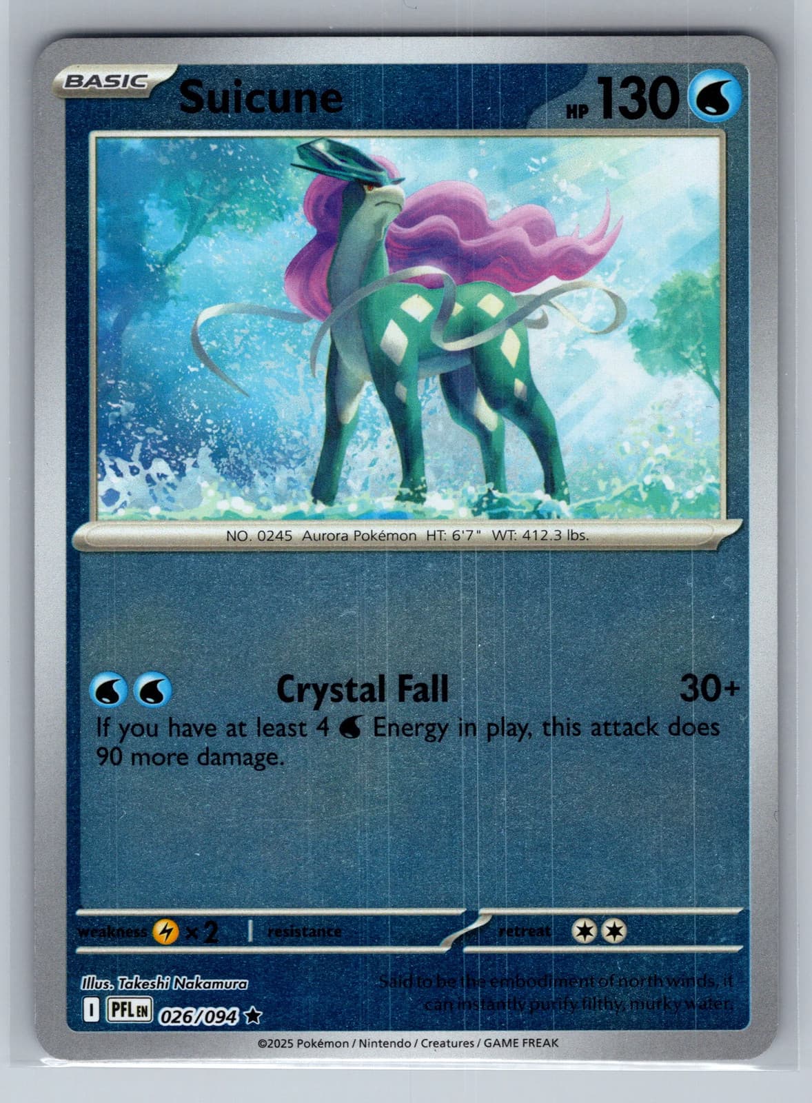 Suicune 26/94 Phantasmal Flames Holo Rare Pokemon TCG NM