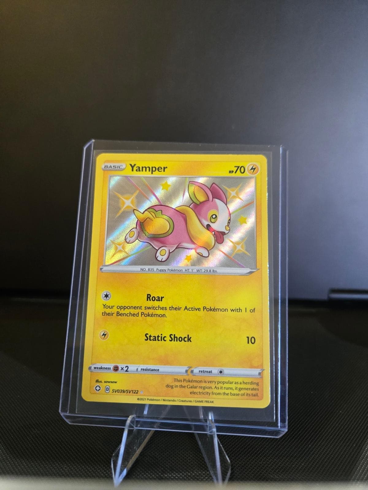 YAMPER SV039/SV122 SHINY RARE SHINING FATES SHINY VAULT POKEMON HOLO NEAR MINT