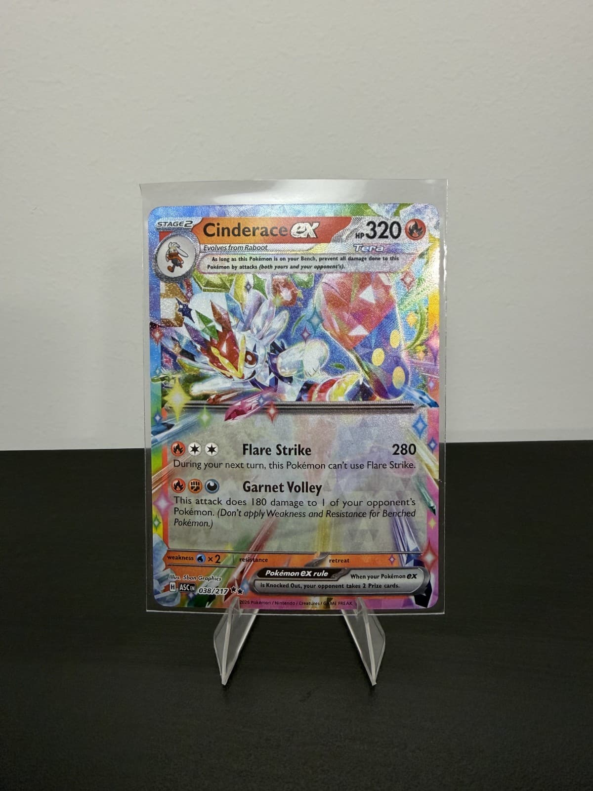 Pokemon Ascended Heroes Cinderace ex #38 NM