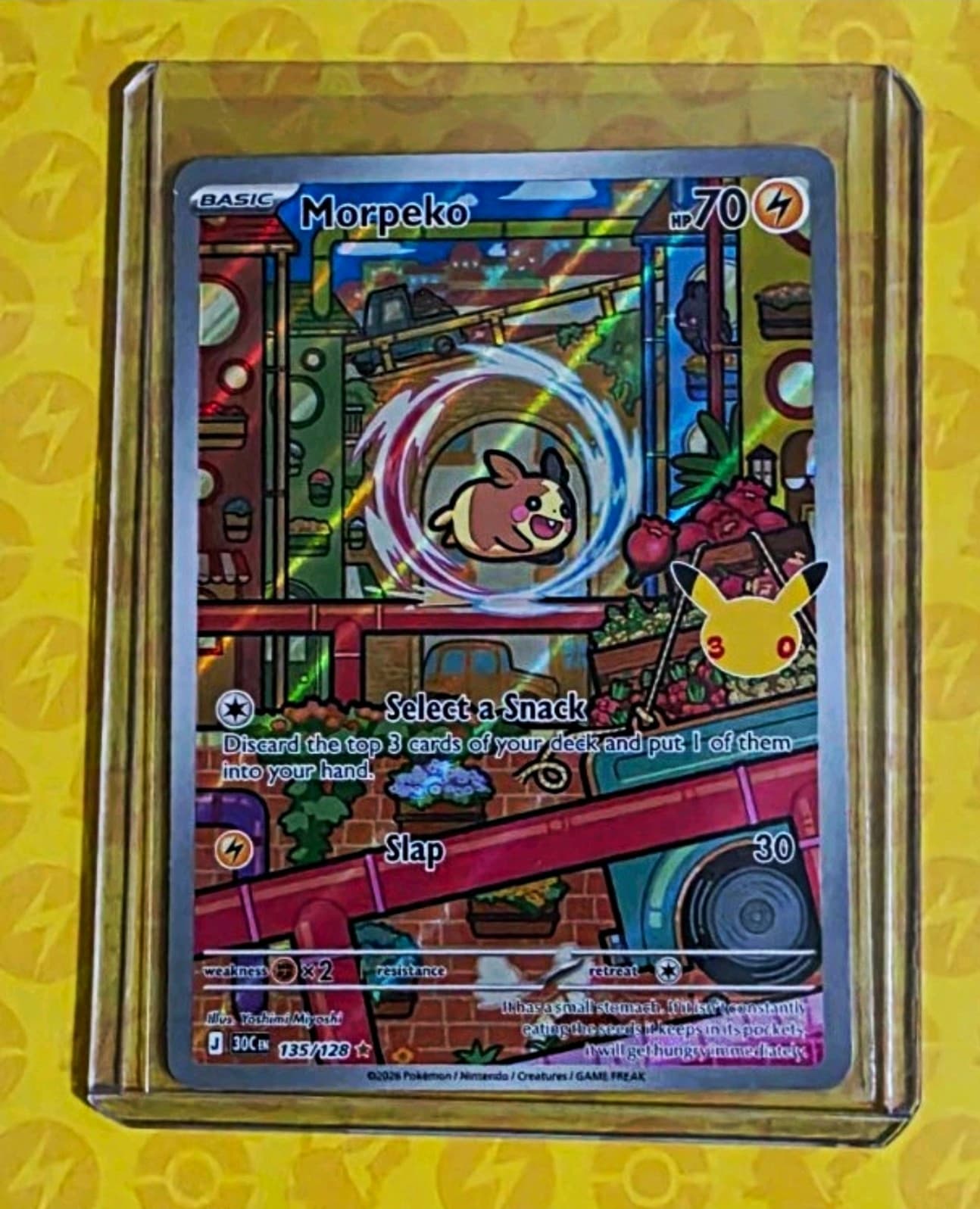 Pokemon TCG Morpeko 135/128 30th Celebration Full Art Holo