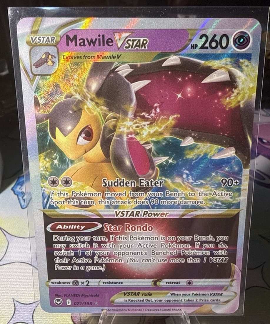 Pokemon TCG Mawile VSTAR #71/195 SV:Silver Tempest Full Art Holo NM