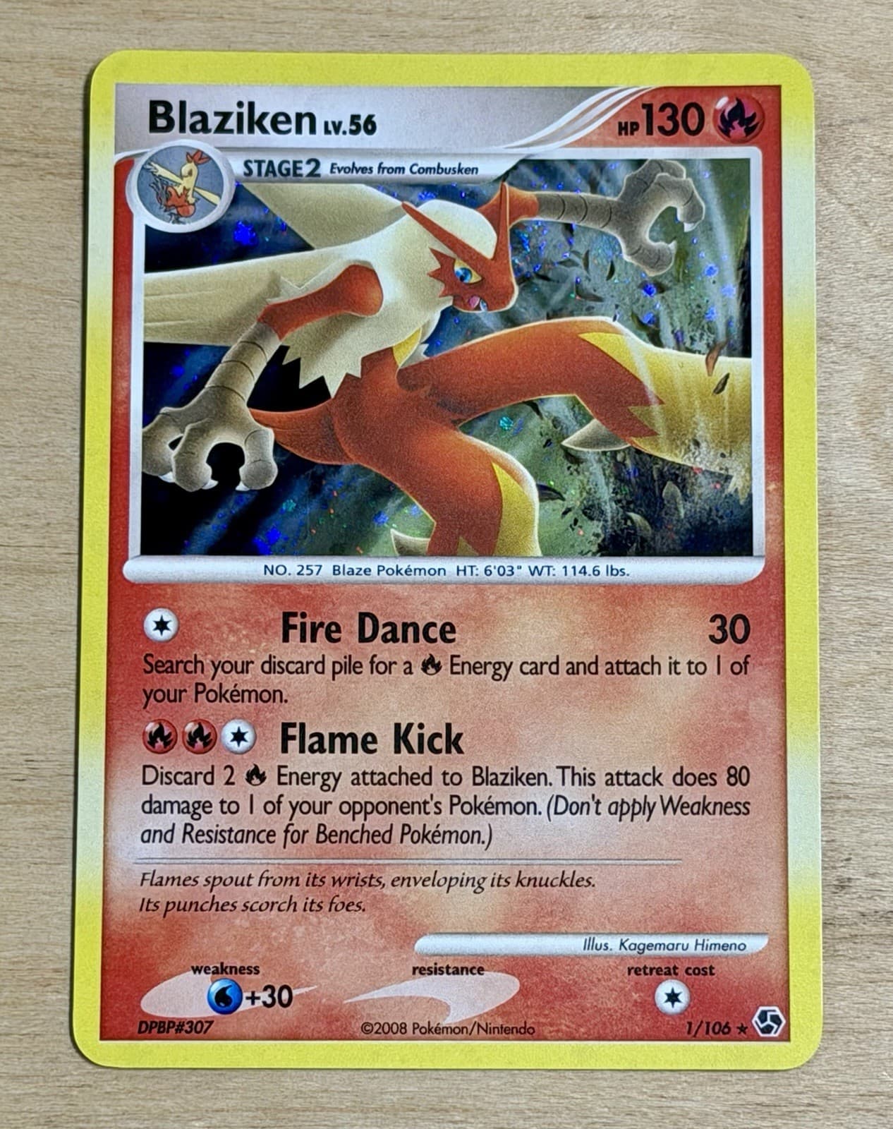 2008 Pokemon Blaziken Great Encounters Holo 1/106 NM