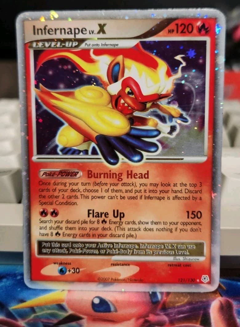 Infernape LV.X Ultra Rare Diamond Pearl 121/130 HP Pokemon TCG