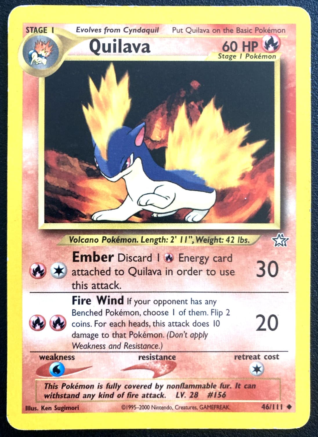 Pokemon Quilava - Neo Genesis 46/111 Unlimited MP Uncommon Pokémon