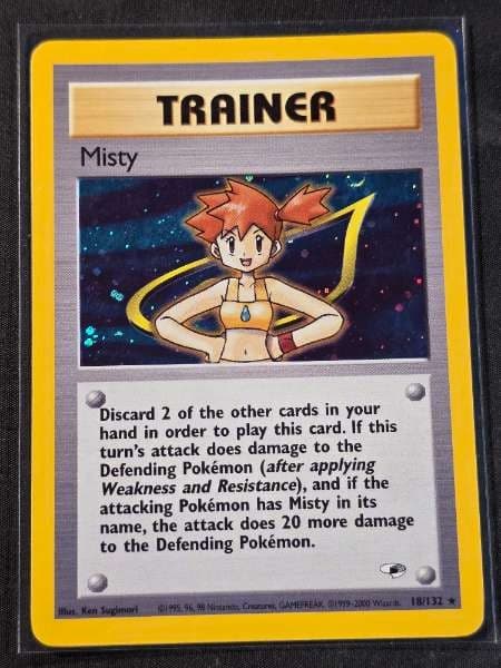Misty 18/132 Gym Heroes Rare Holo LP Pokemon TCG