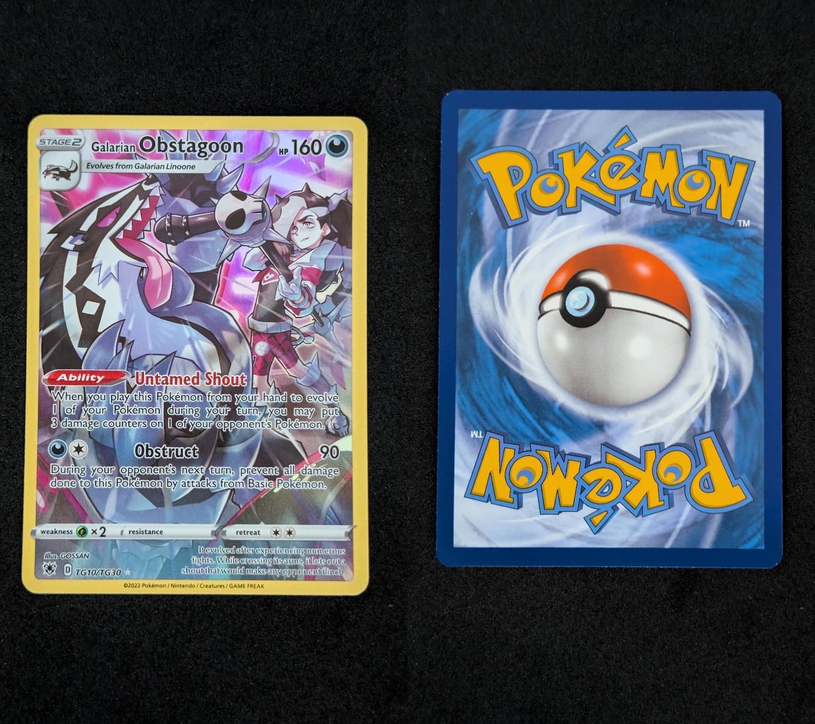 Galarian Obstagoon TG10/TG30 Holo Astral Radiance Trainer Gallery Pokemon NM