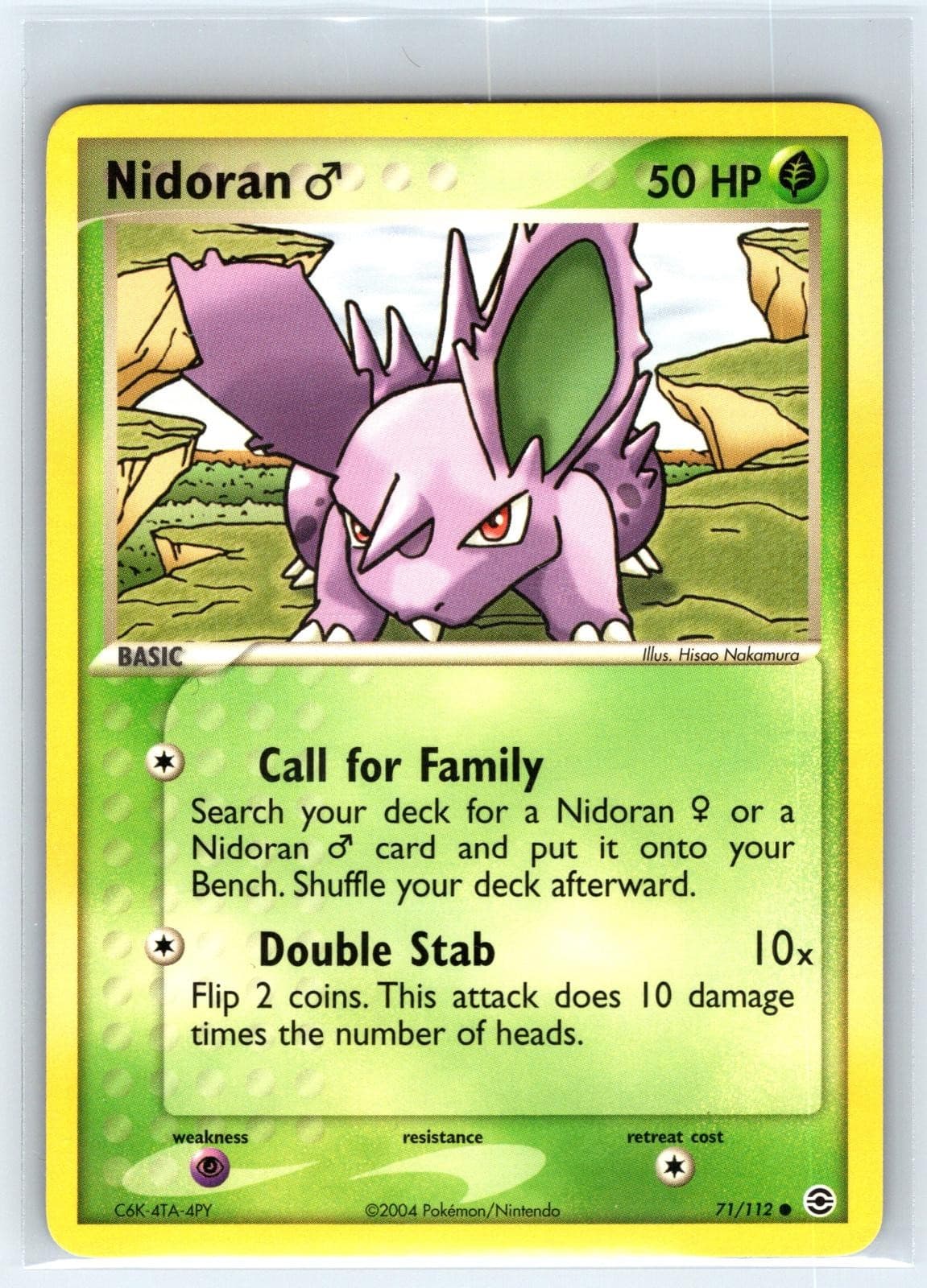 Nidoran M 71/112 Common FireRed & LeafGreen Pokemon Lightly Played
