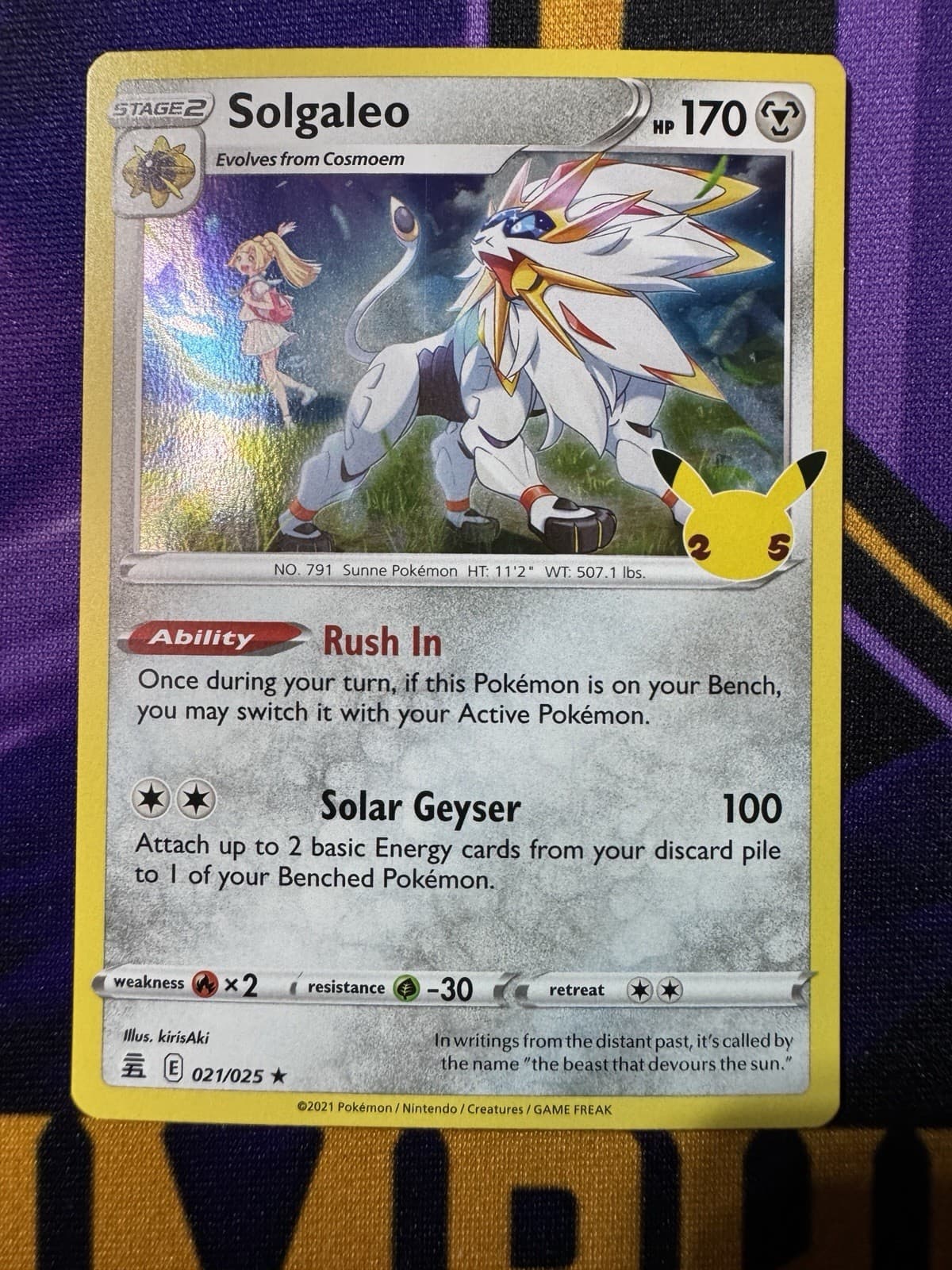 Pokemon TCG 25th Anniversary Celebrations - 21/25 Solgaleo