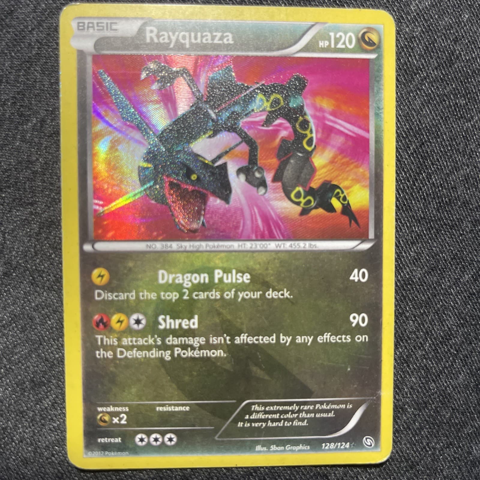 Rayquaza 128/124 Dragon Exalted Holo Secret Rare 🌟⭐️Vintage Pokemon TCG HP-⭐️