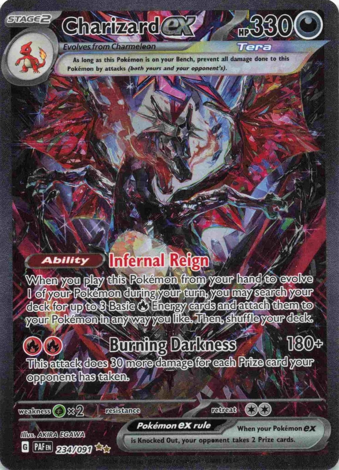 Charizard ex 234/091 Special Illustration Rare Paldean Fates Pokemon Holo NM
