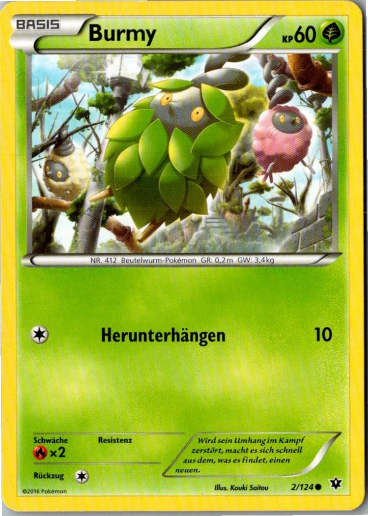 Pokemon Burmy 2/124 Schicksalsschmiede Deutsch