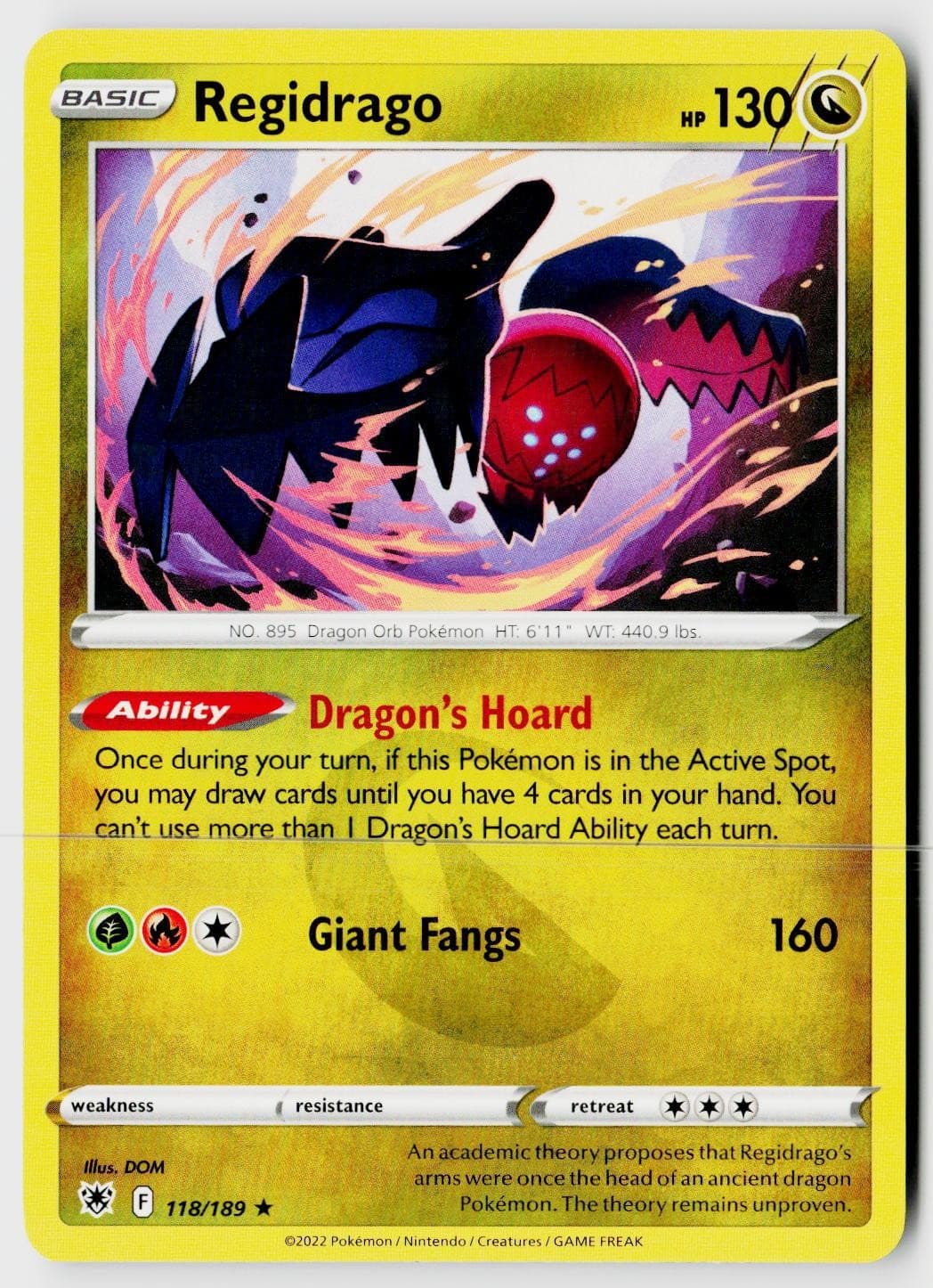 Regidrago 118/189 Rare Astral Radiance Pokemon Near Mint