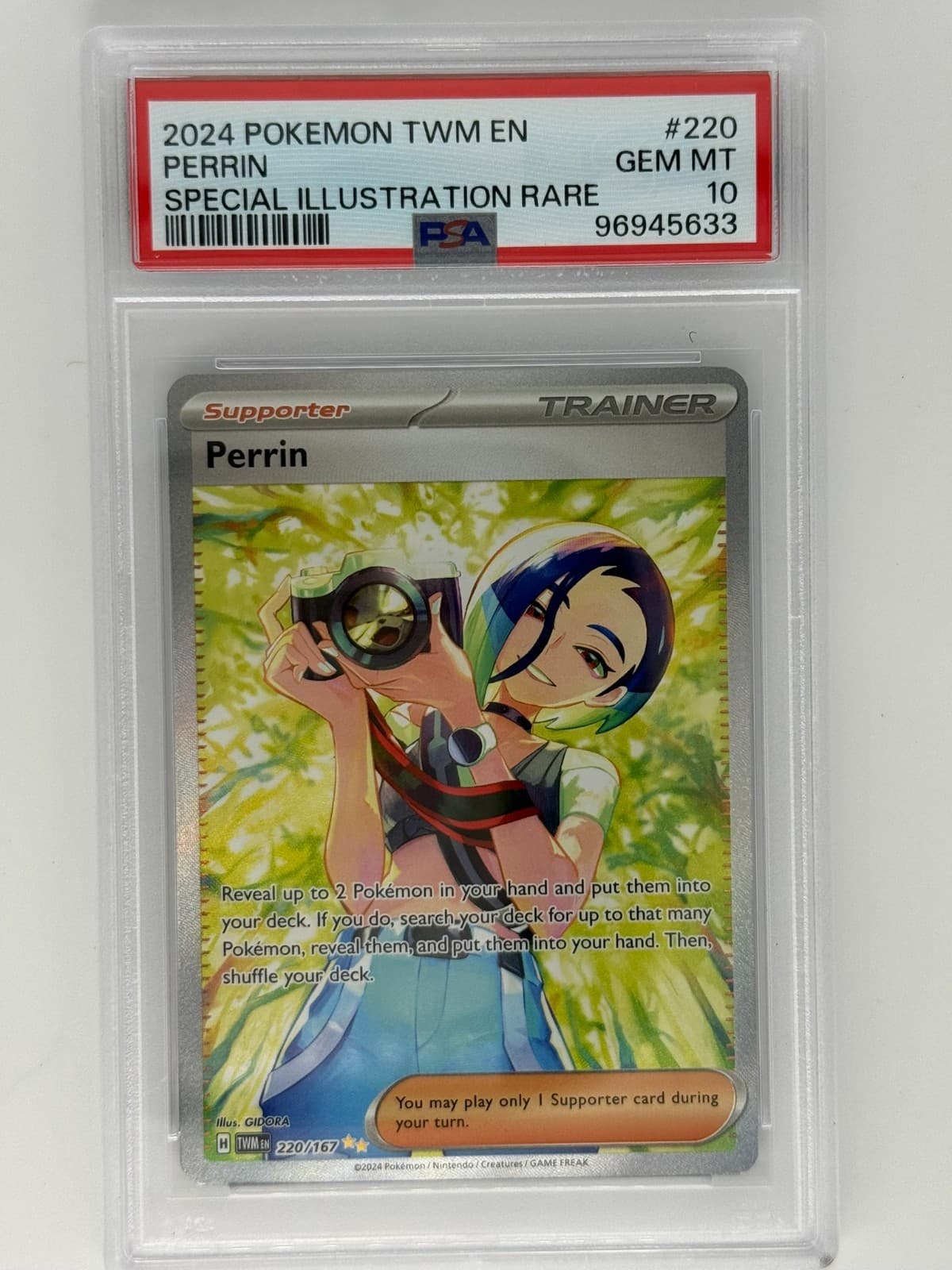 2024 Pokémon Perrin #220 Twilight Masquerade Holo PSA 10