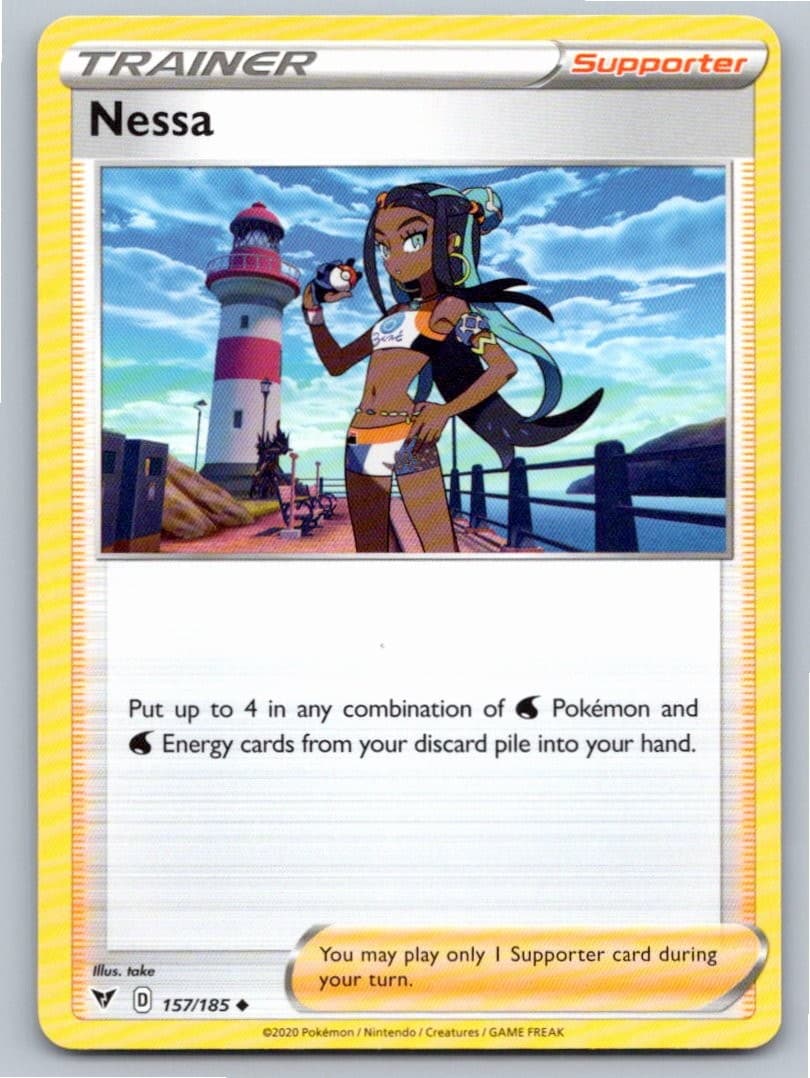 2020 POKEMON NESSA VIVID VOLTAGE 157/185 UC NM A62527 FREE S&H