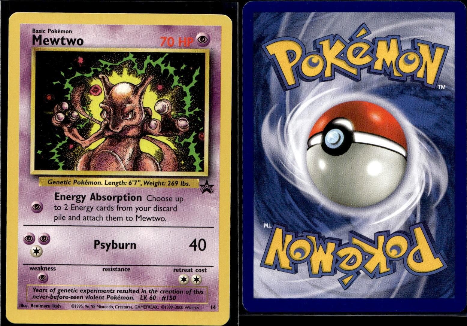 Mewtwo 14 Promo Wizards Black Star Promos Pokemon Near Mint