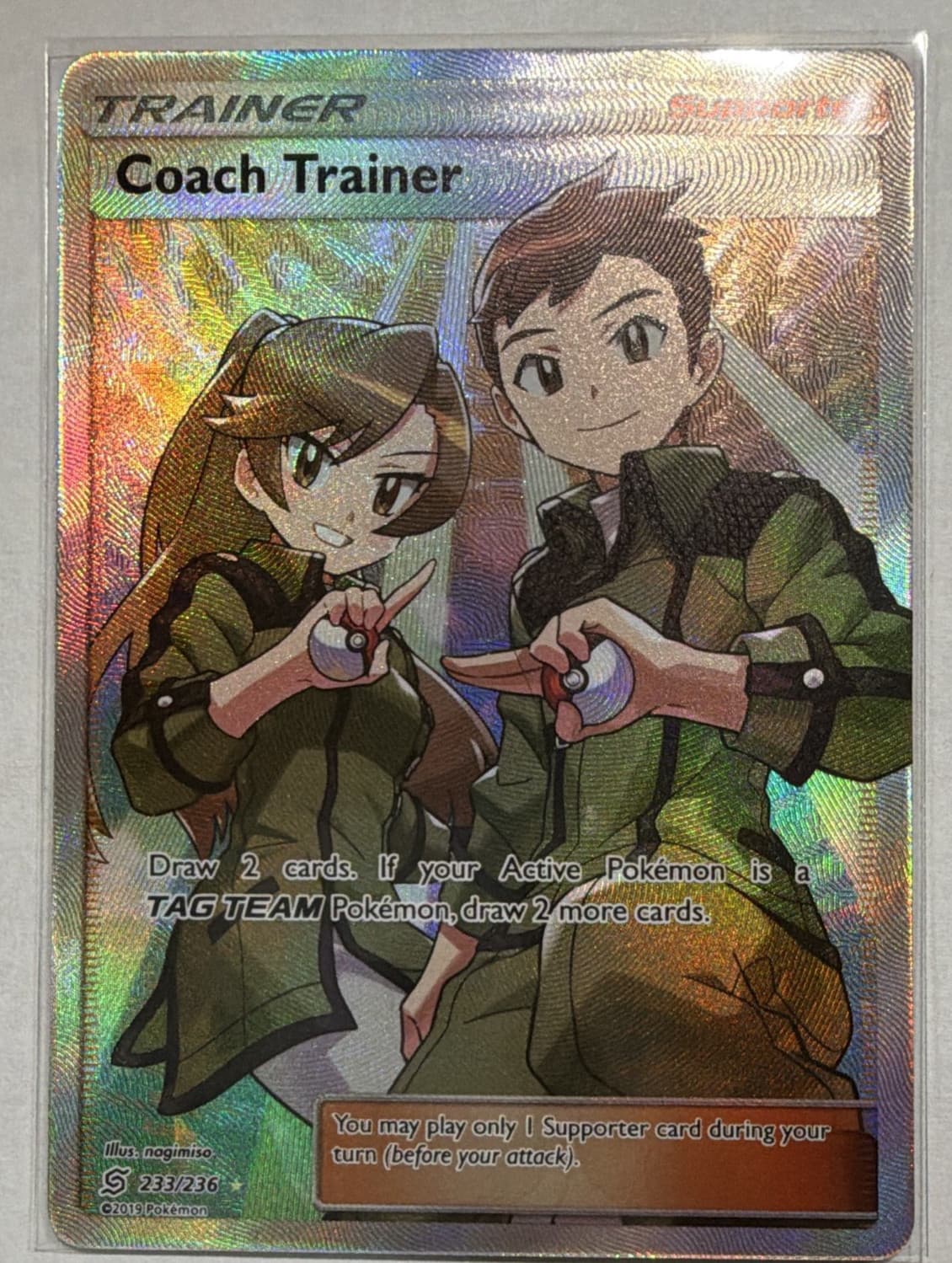 Pokémon Unified Minds: Coach Trainer (Full Art) 233/236