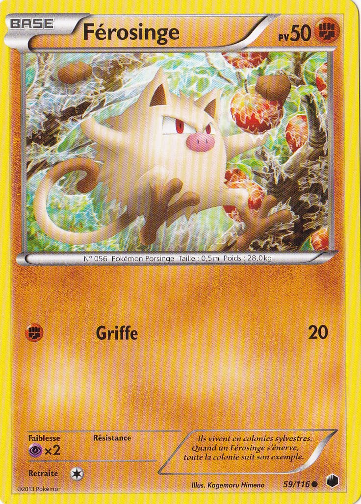 Férosinge - N&B:Glaciation Plasma - 59/116 - Carte Pokemon Française