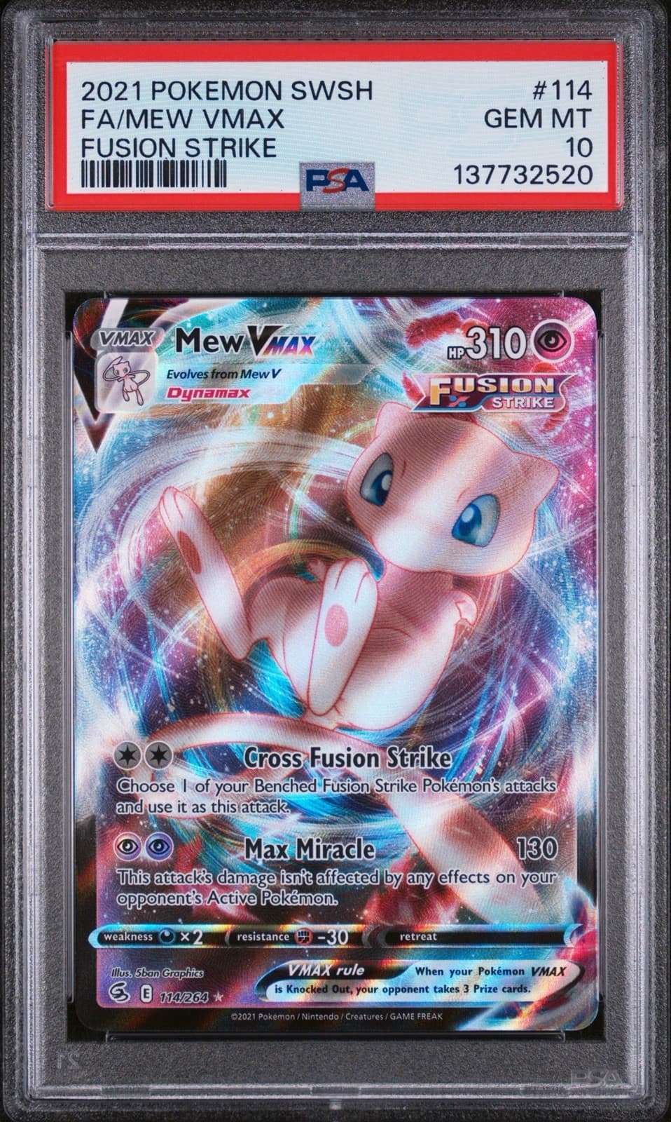 2021 Pokémon English | Fusion Strike | Mew VMAX #114 | PSA 10