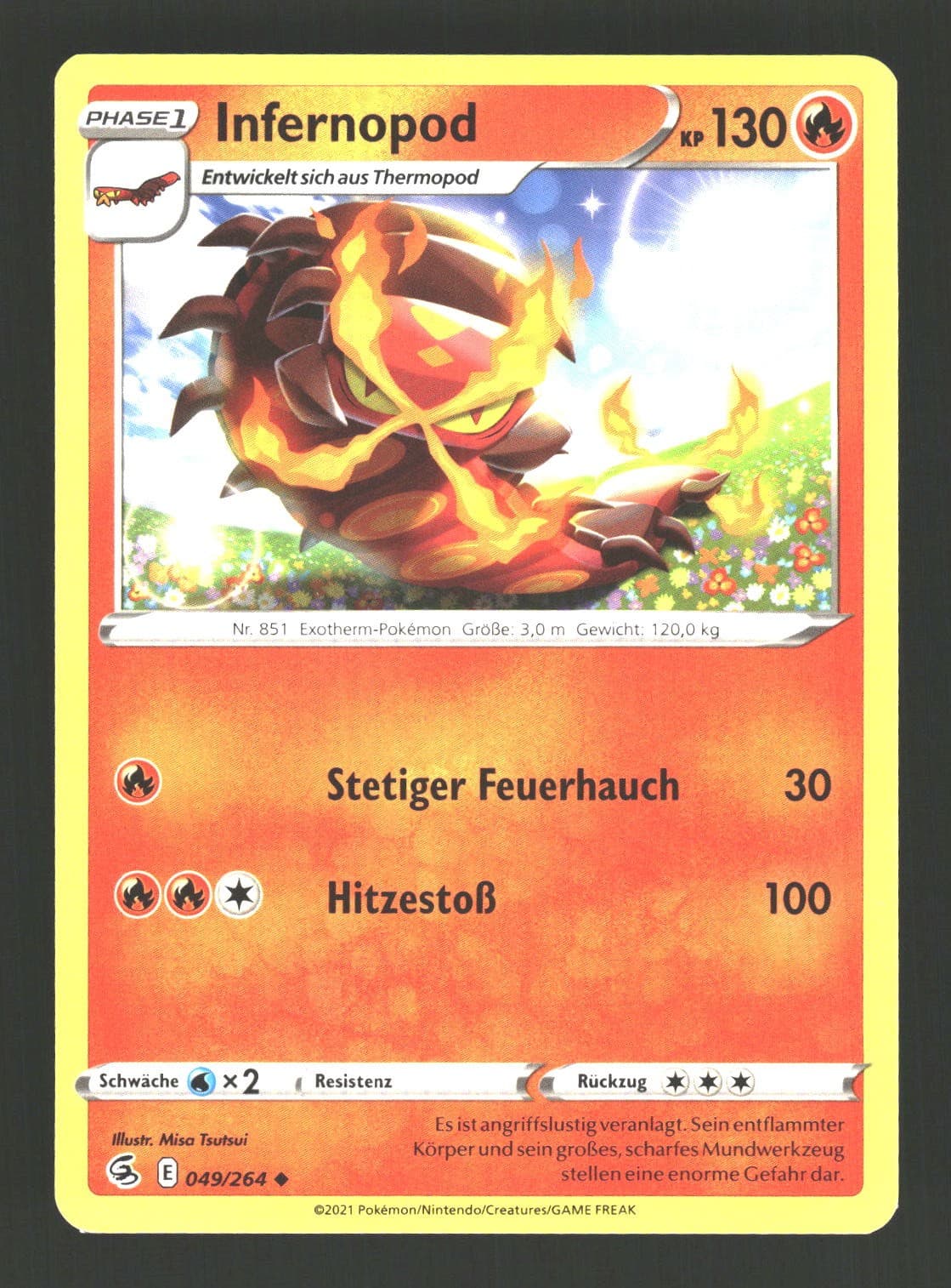 Pokemon Infernopod 049/264 Fusionsangriff Ungewöhnlich NM