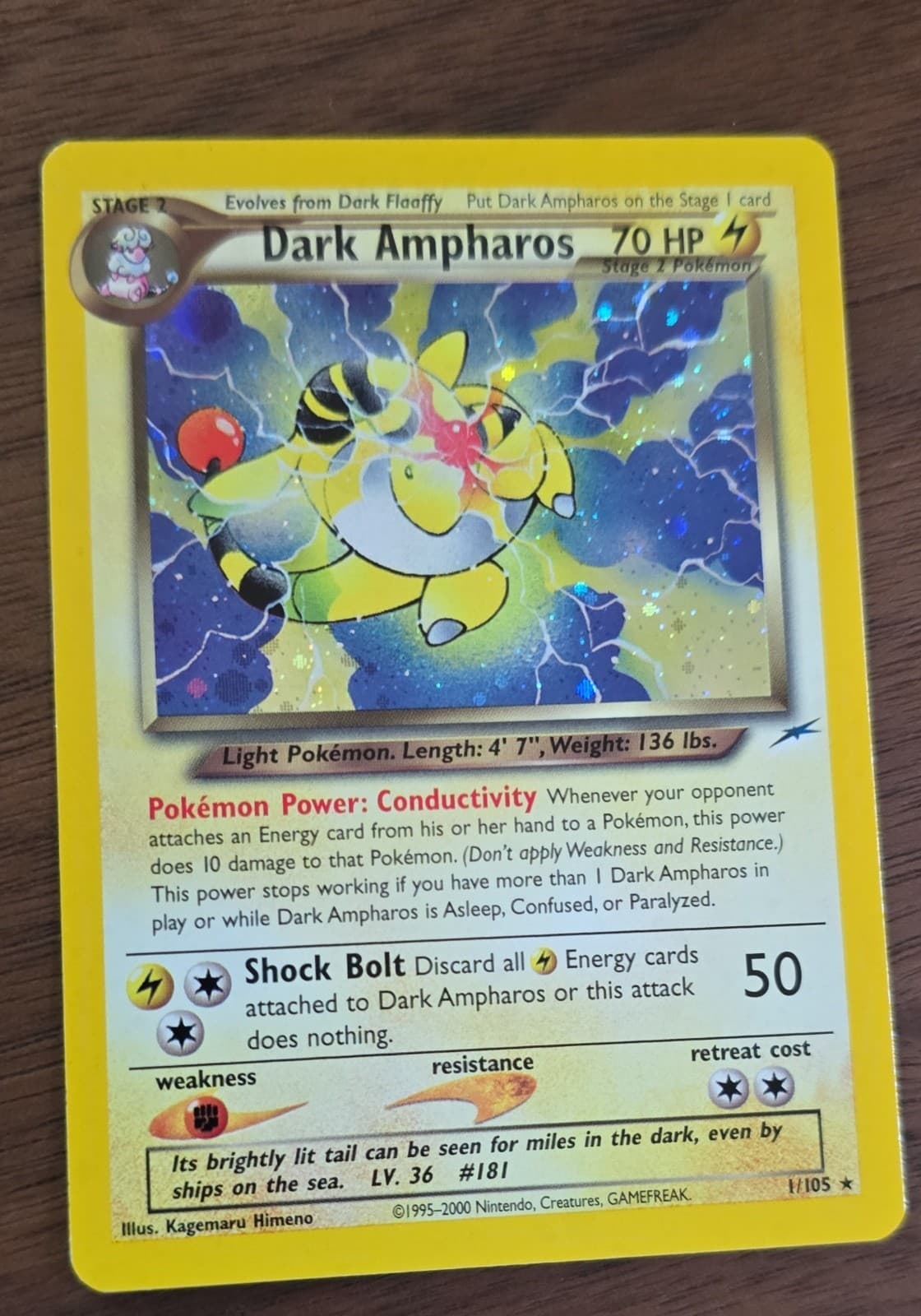 Dark Ampharos 1/105 Neo Destiny Holo