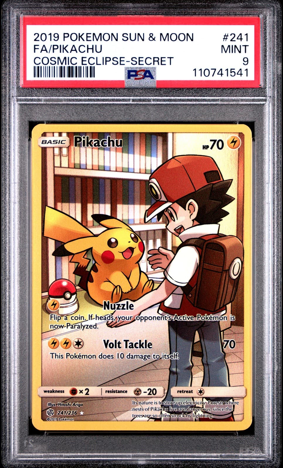 Pikachu 241/236 Secret Cosmic Eclipse Pokemon PSA 9