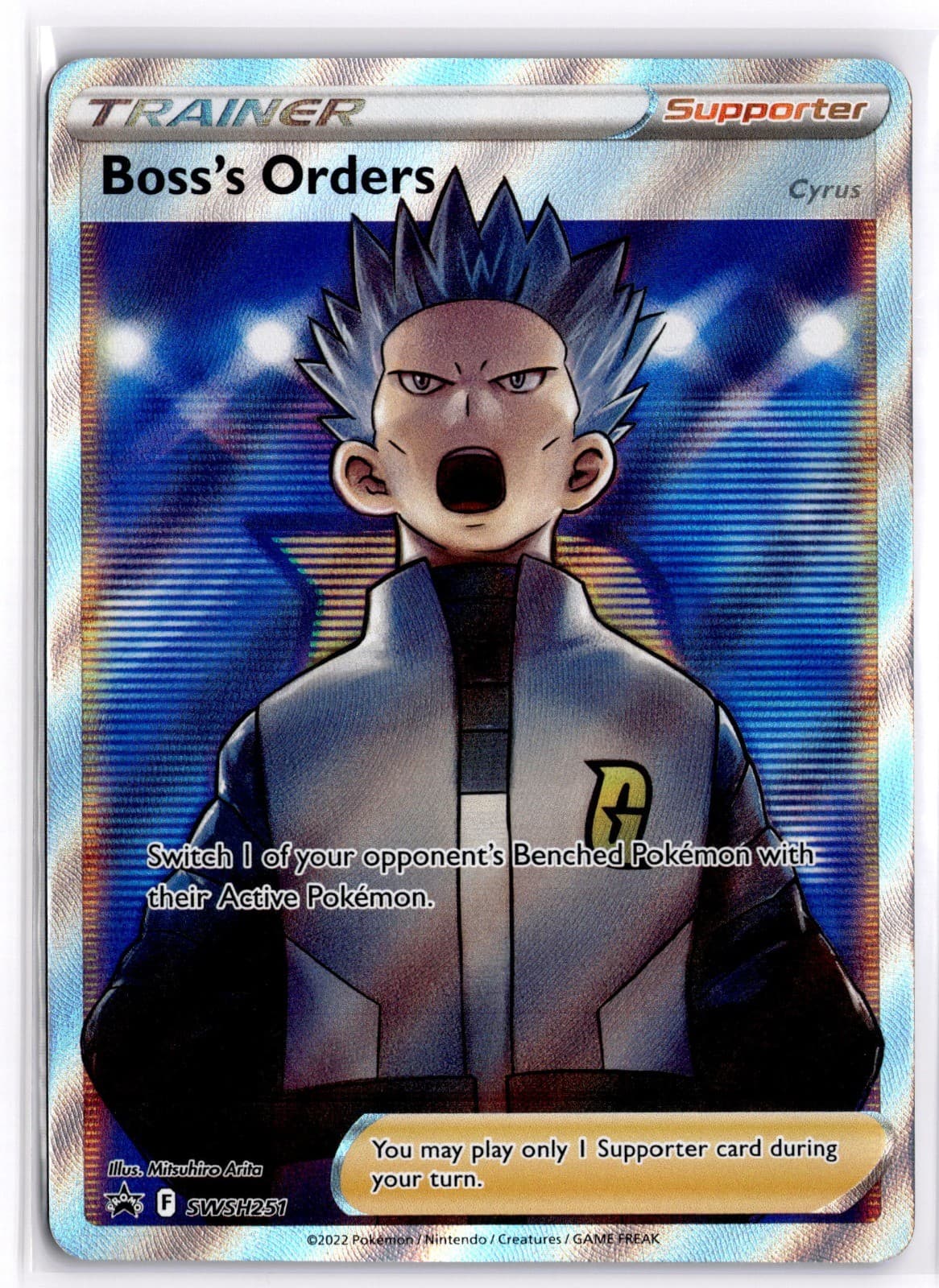Pokemon TCG Boss's Orders (Full Art) SWSH251 Sword & Shield Black Star Promo