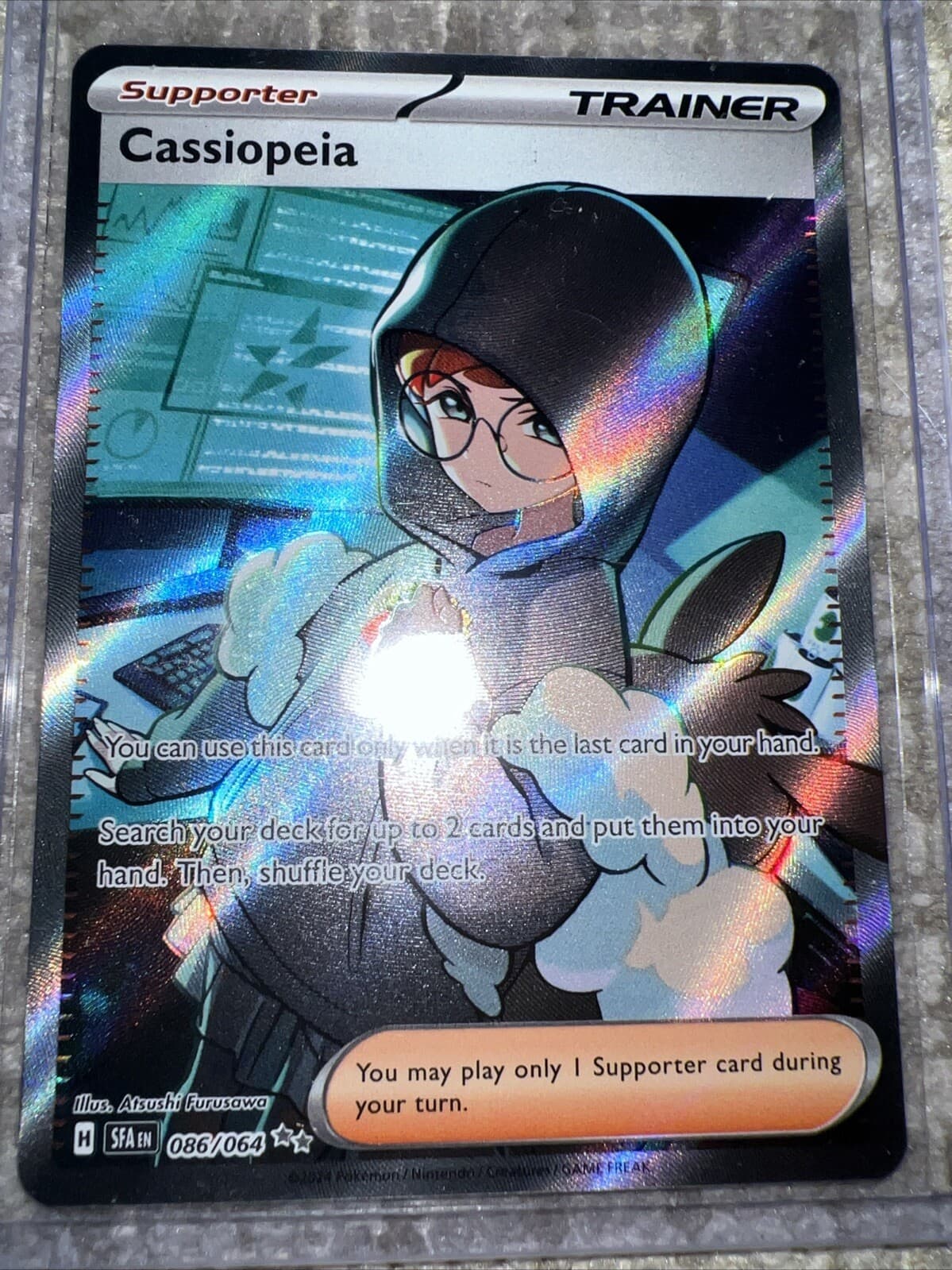 Cassiopeia 86/64 Ultra Rare Full Art Trainer Holo Pokemon Shrouded Fable