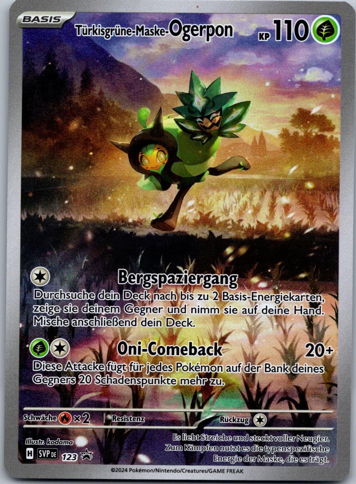 Pokémon Türkisgrüne-Maske-Ogerpon SVP DE 123 Promo Deutsch Holo Near Mint
