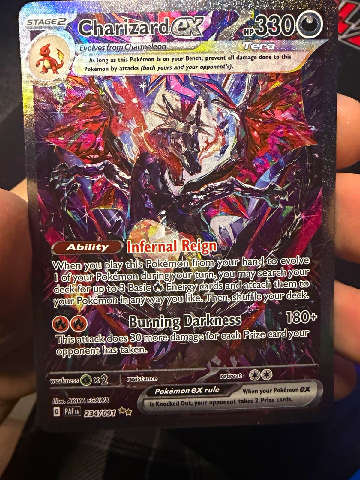 Pokemon Company Charizard ex 234/091 SV Paldean Fates SIR Full Art Holo EN