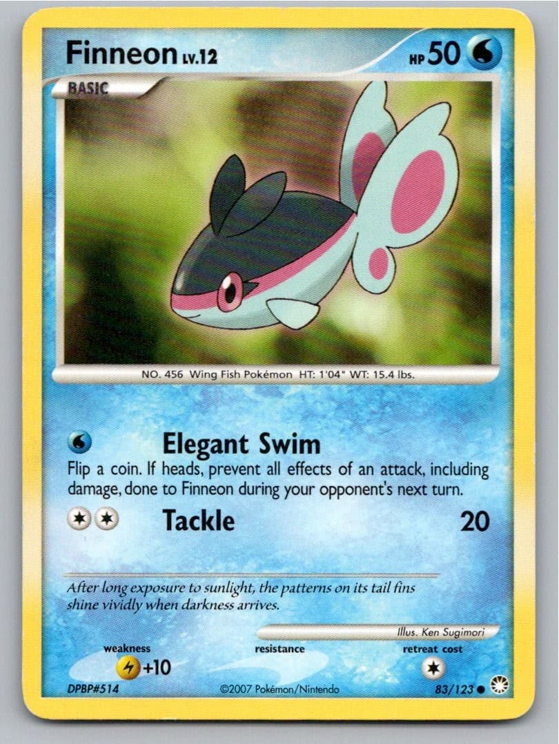 2007 POKEMON FINNEON MYSTERIOUS TREASURES 83/123 C NM A63940 FREE S&H