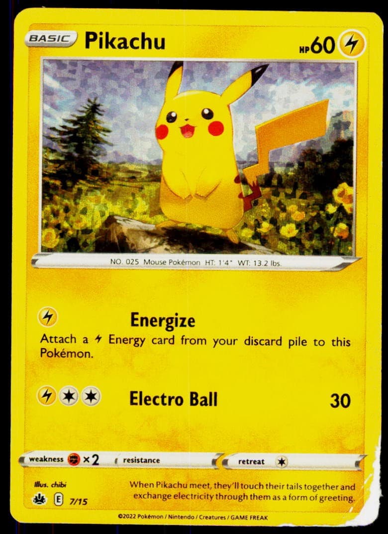 Pikachu 007/015 McDonald's Promos 2022 Holofoil Pokemon Card HP