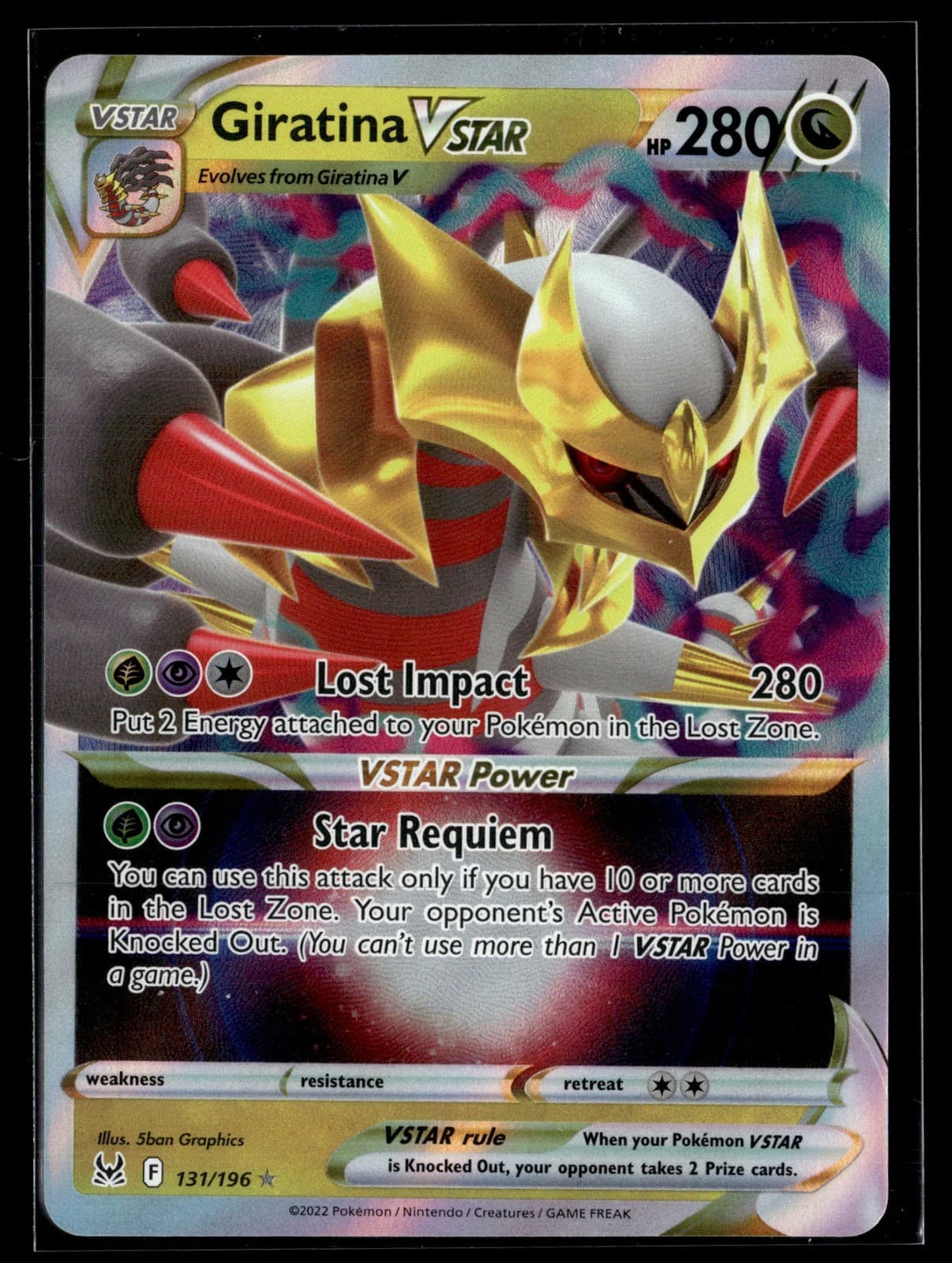 Pokemon TCG SWSH11: Lost Origin #131/196 Giratina VSTAR