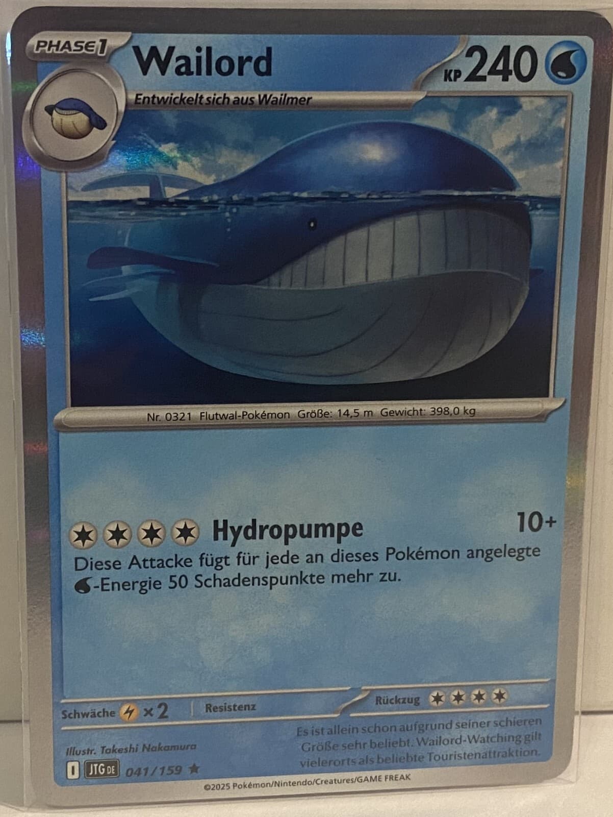 Pokémon Wailord 41  Holo Reisegefährten JTG deu