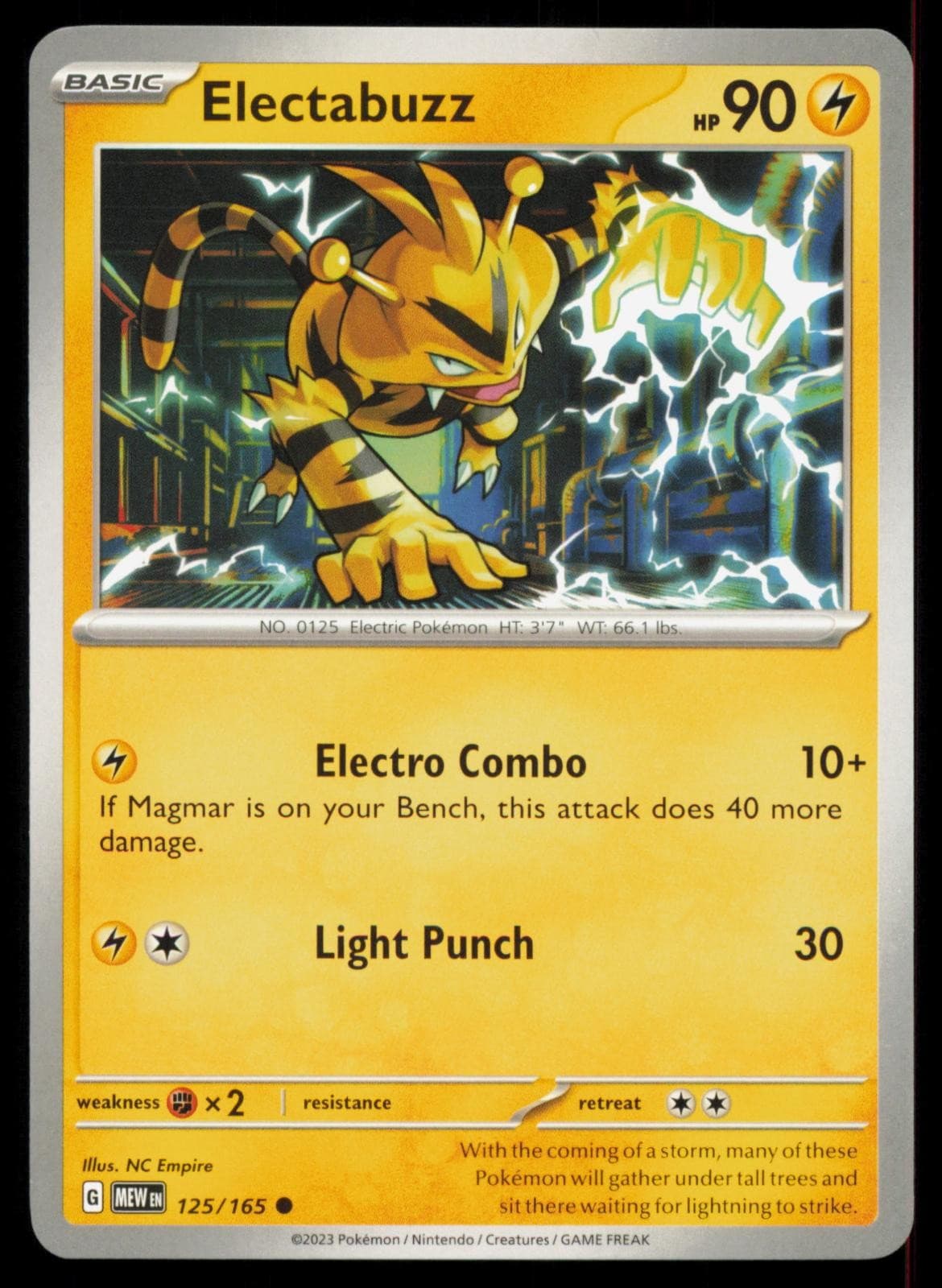 Electabuzz 125/165 151 Common Pokemon NM/M