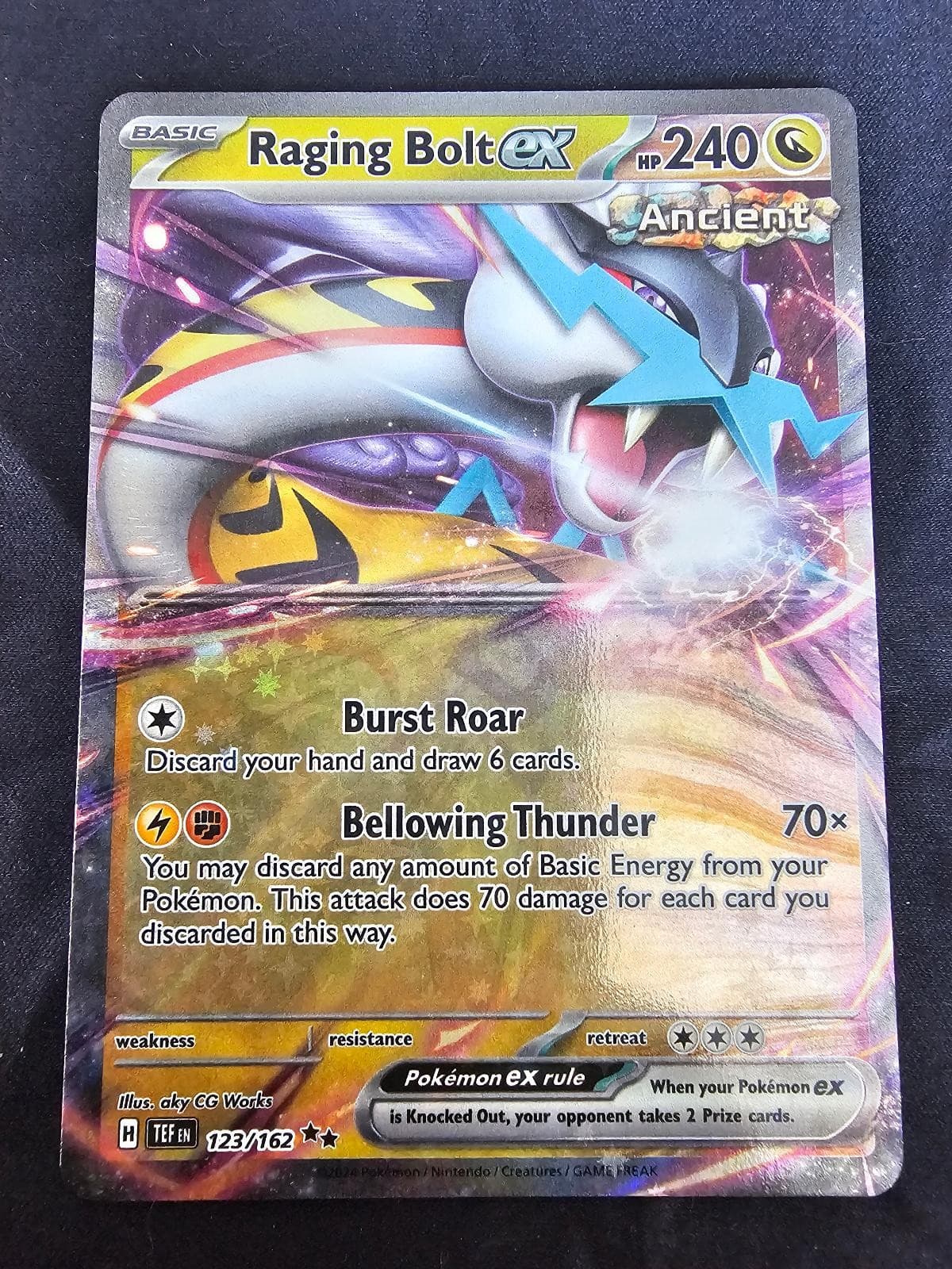 Raging Bolt ex 123/162 Double Rare Temporal Forces Pokemon Holo Near Mint