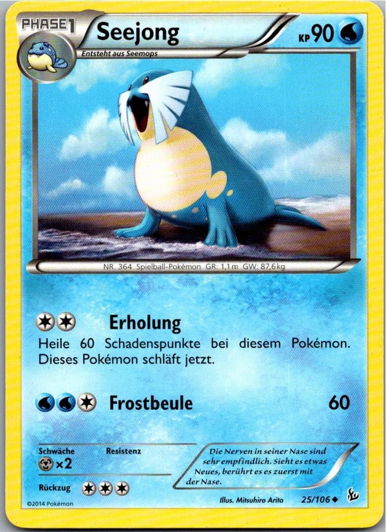 Pokemon Seejong 25/106 Flammenmeer Deutsch