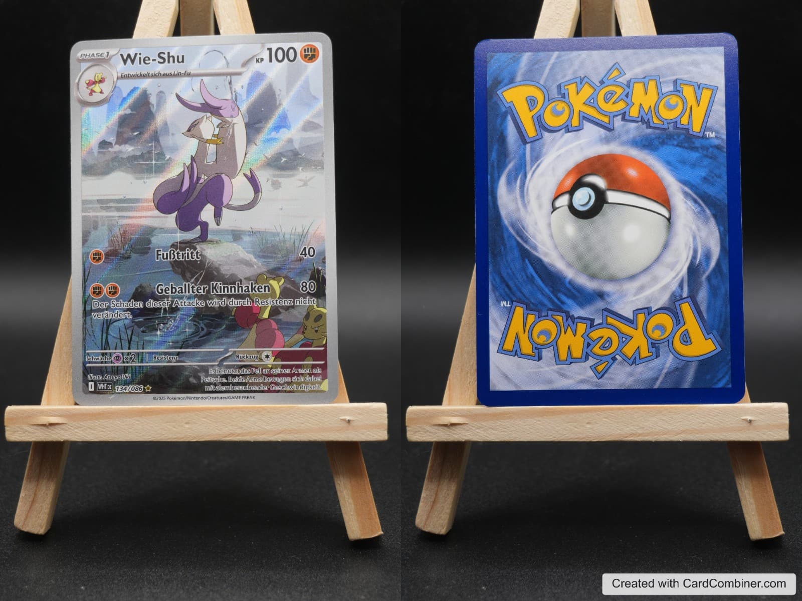 Wie-Shu WHT 134 Weiße Flammen Pokémon Karte Deutsch Near Mint