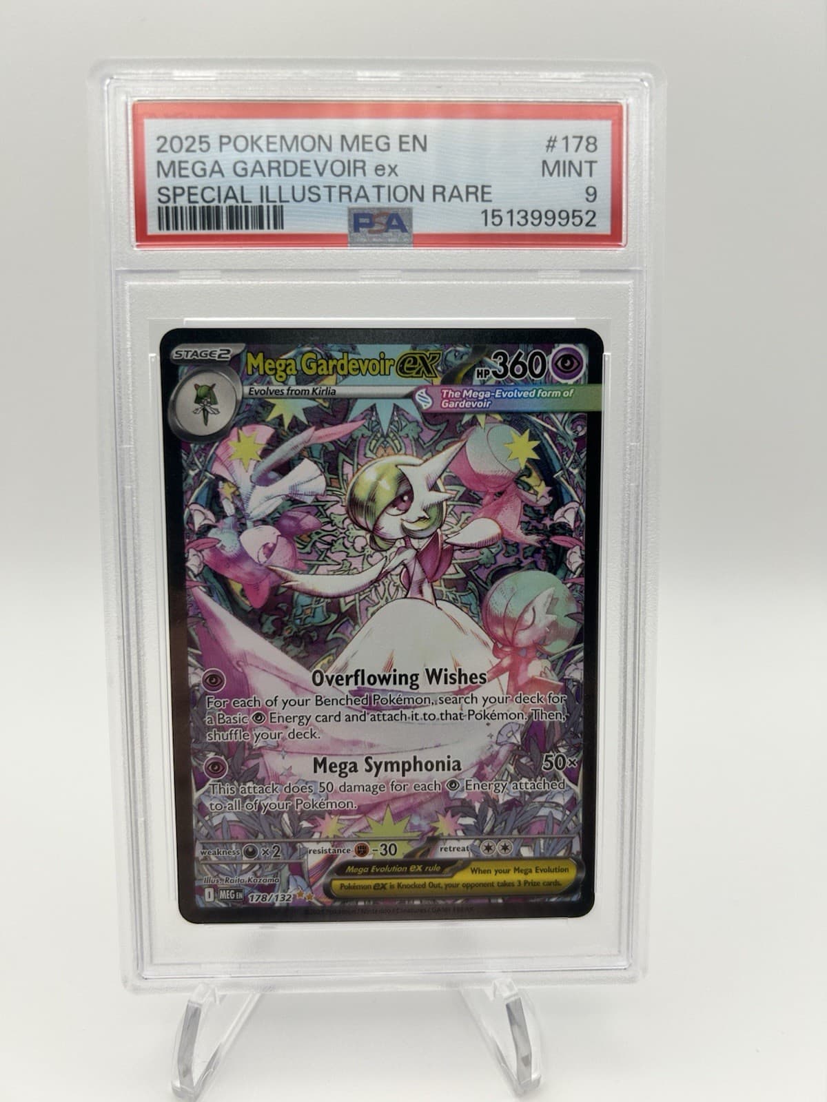 Pokemon Mega Gardevoir EX 178/132 Mega Evolution Sir PSA 9