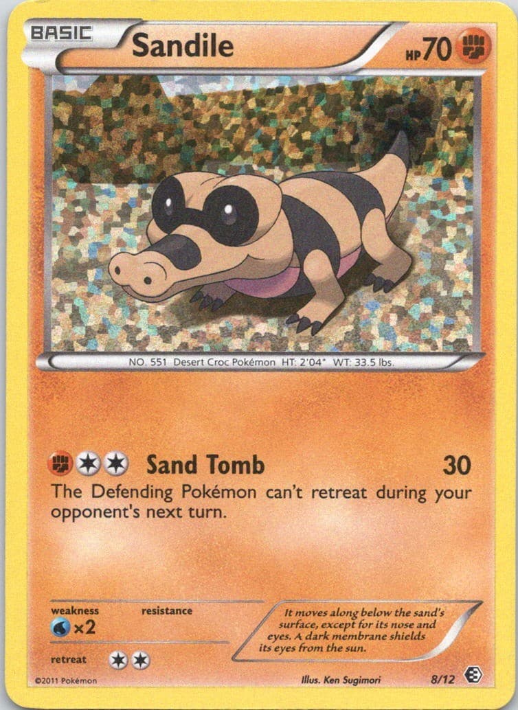 2011 Pokemon McDonald's Promos 2011 Sandile - 8/12 Promo #008/012