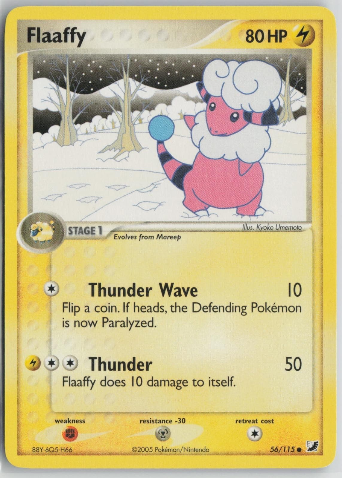 Flaaffy 56/115 Common Unseen Forces Pokemon Near Mint
