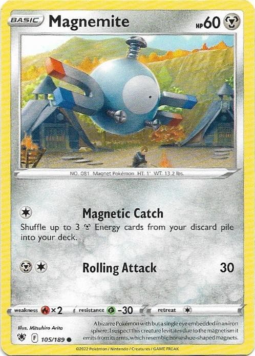 Magnemite 105/189 Common Astral Radiance Pokemon Near Mint