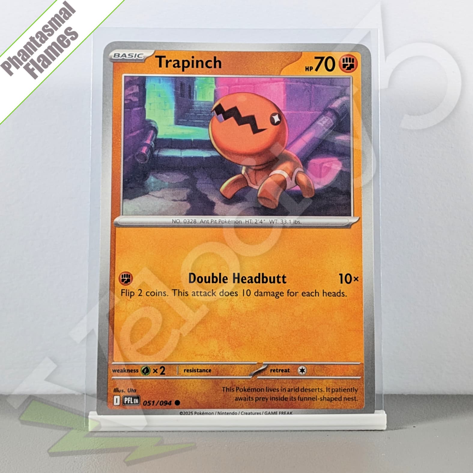 Pokemon TCG Card - Trapinch 51/94 Common | Phantasmal Flames (2025) PFL